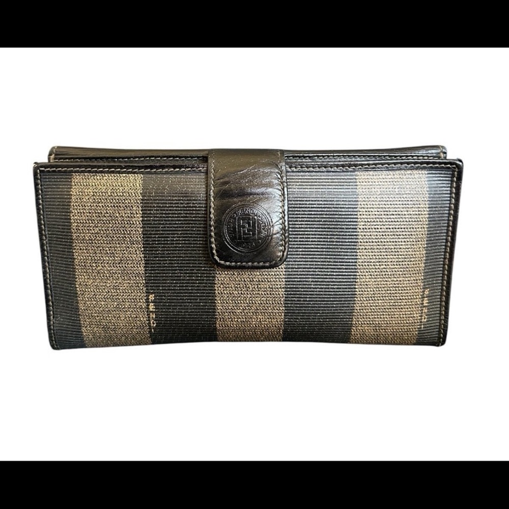 Authentic Fendi Pequin Striped Women's Wallet